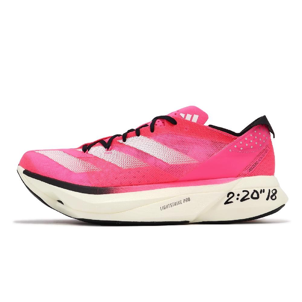 ADIDAS 愛迪達   競速跑鞋 Adizero Adios Pro 3 M 男鞋 女鞋 粉 白 回彈 輪胎大底 IH3808