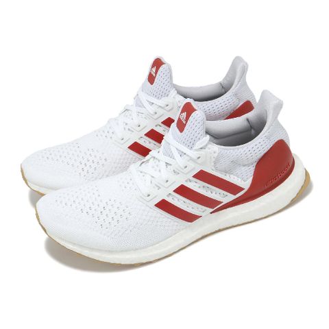 ADIDAS 愛迪達 adidas 愛迪達 慢跑鞋 Ultraboost 1.0 男鞋 白 紅 經典款 針織 馬牌輪胎大底 運動鞋 JH9184