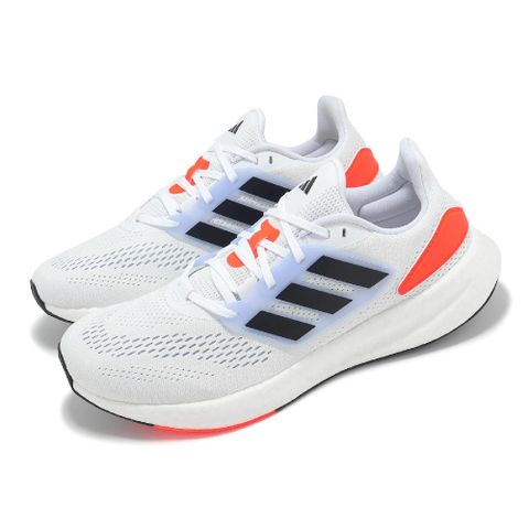 ADIDAS 愛迪達 adidas 愛迪達 慢跑鞋 Pureboost 22 男鞋 白 黑 橘 緩震 透氣 運動鞋 HQ8589