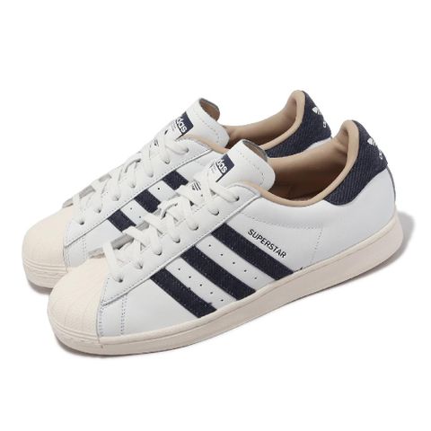 ADIDAS 愛迪達 adidas 愛迪達 休閒鞋 Superstar 男鞋 白 牛仔 單寧 貝殼頭 皮革 經典 三葉草 ID4685