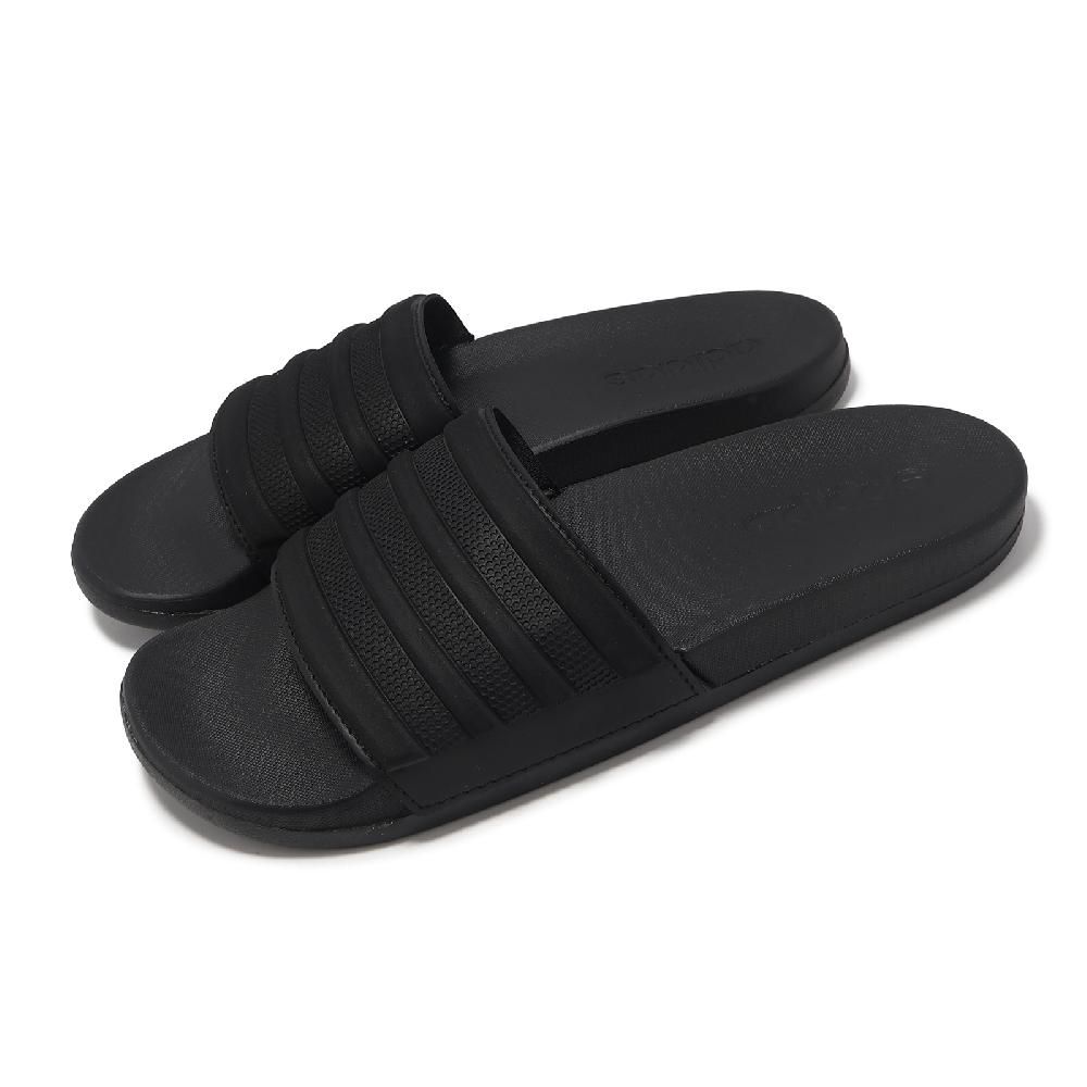 adidas 愛迪達 拖鞋 Adilette Comfort 男鞋 女鞋 黑 一體式 止滑 快乾 涼拖鞋 ID3406