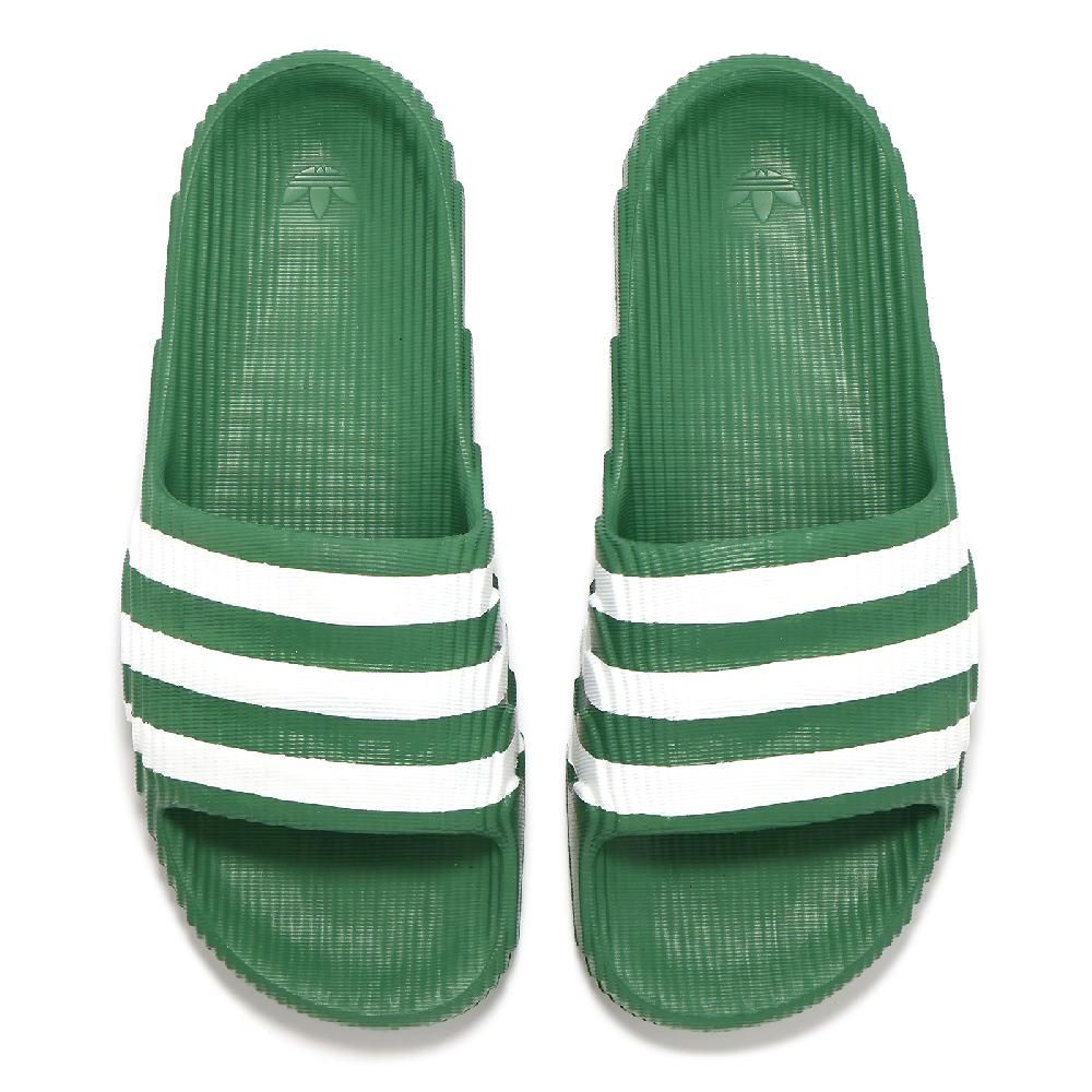 ADIDAS 愛迪達 adidas 愛迪達 拖鞋 Adilette 22 男鞋 綠 白 等高線 涼拖鞋 三條線 IG9260