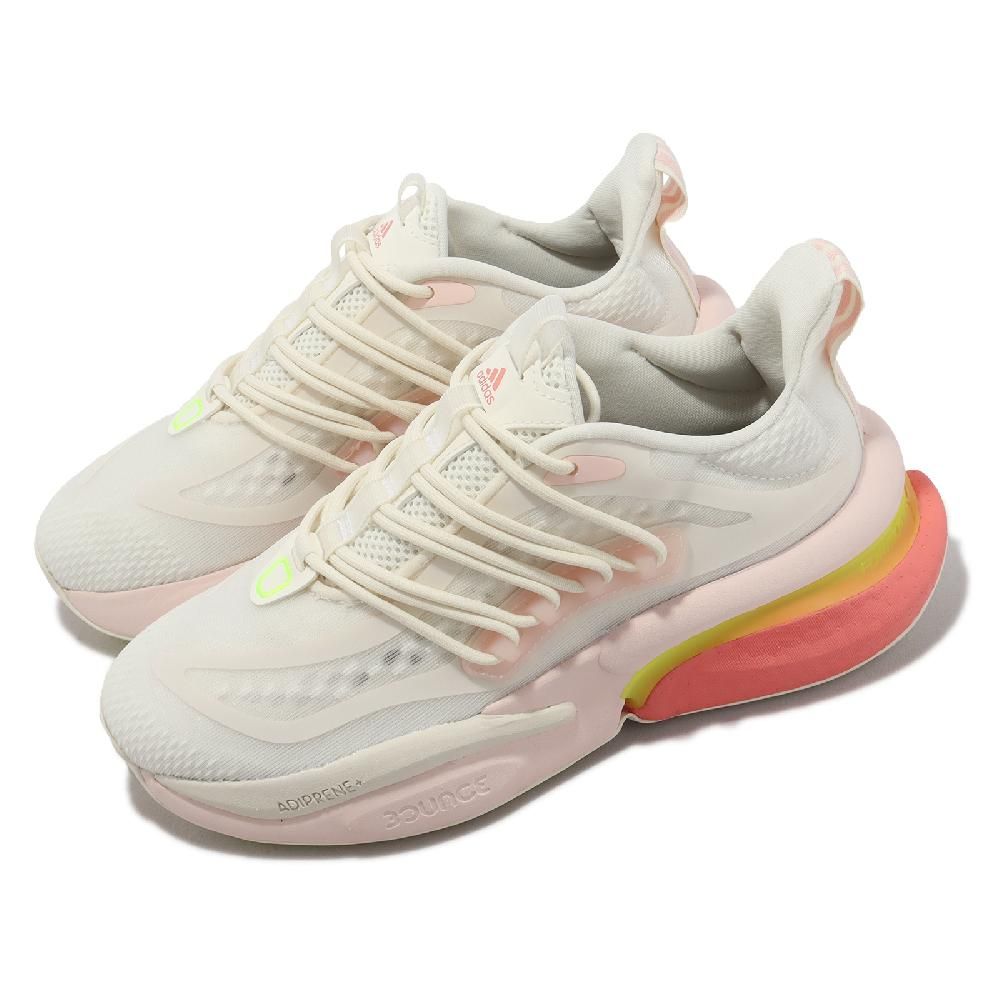 ADIDAS 愛迪達   慢跑鞋 AlphaBoost V1 女鞋 白 粉 緩震 運動鞋 路跑 IE9730