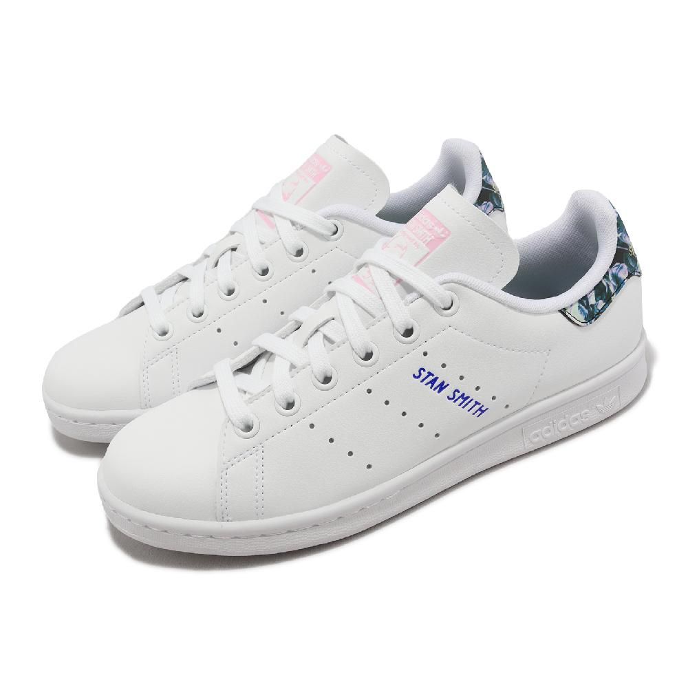 ADIDAS 愛迪達   休閒鞋 Stan Smith W 女鞋 白 藍 皮革 小白鞋 三葉草 IE9645