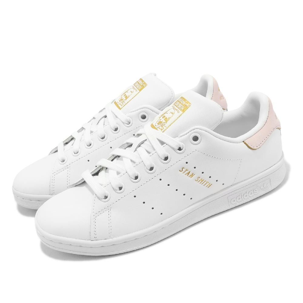 adidas 愛迪達休閒鞋Stan Smith W 女鞋白粉金標經典皮革小白鞋HQ6643