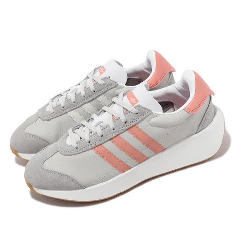 ADIDAS 愛迪達 休閒鞋 Country XLG W 女鞋 灰 粉 皮革 復古 運動鞋 微增高 三葉草 IG8284