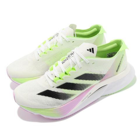 adidas 愛迪達 慢跑鞋 Adizero Boston 12 W 女鞋 白 綠 馬牌輪胎底 運動鞋 馬拉松 IG3328
