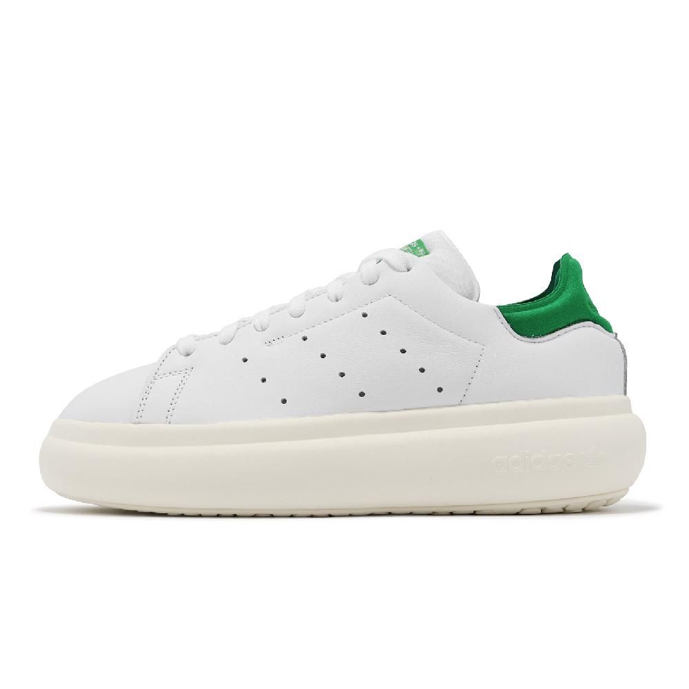 ADIDAS 愛迪達   休閒鞋 Stan Smith PF W 女鞋 白 綠 皮革 低筒 厚底增高 史密斯 經典  ID2786