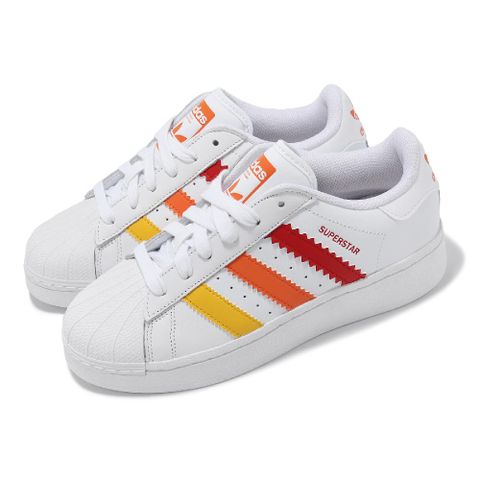 ADIDAS 愛迪達 休閒鞋 Superstar XLG W 女鞋 白 紅 黃 皮革 貝殼頭 三葉草 厚底 IF9122