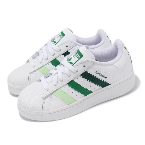 ADIDAS 愛迪達 休閒鞋 Superstar XLG W 女鞋 白 綠 皮革 厚底 貝殼頭 三葉草 IF9121