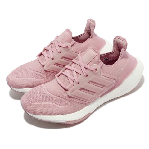 adidas 愛迪達 慢跑鞋 PureBoost 22 W 女鞋 粉紅 白 緩震 針織鞋面 路跑 運動鞋 GX5592