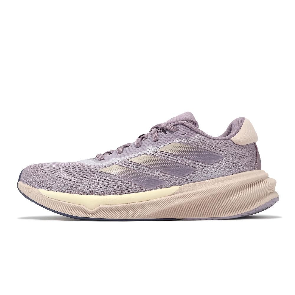 adidas 愛迪達   慢跑鞋 Supernova Stride W 女鞋 紫 米白 網布 輕量 緩衝 運動鞋 IG8291