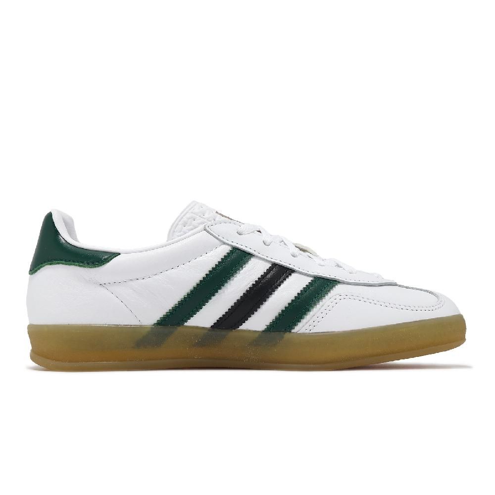 ADIDAS 愛迪達   休閒鞋 Gazelle Indoor W 女鞋 雲白 學院綠 膠底 小白鞋 IE2957