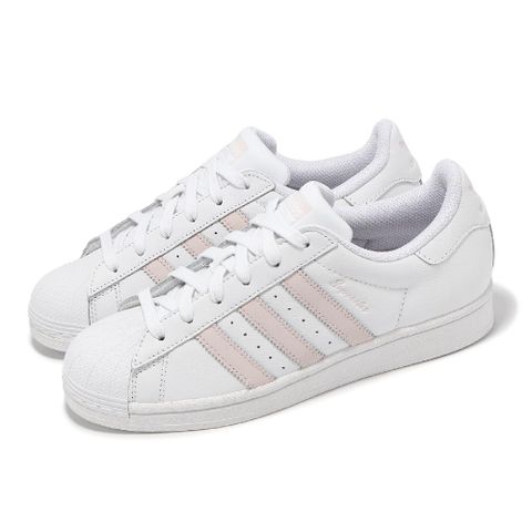 ADIDAS 愛迪達 休閒鞋 Superstar W 女鞋 白 粉 皮革 貝殼頭 三葉草 經典 IE3001