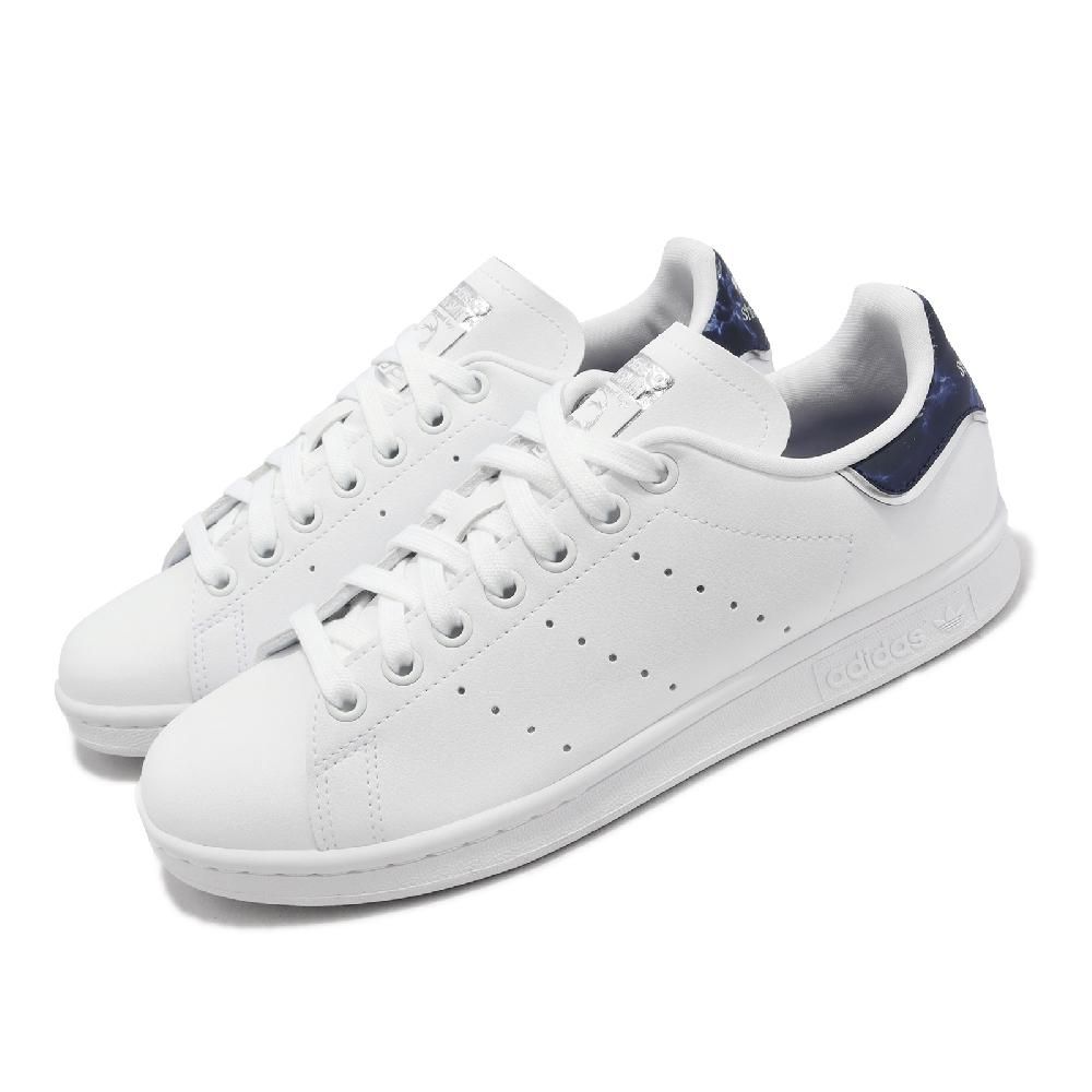 ADIDAS 愛迪達   休閒鞋 Stan Smith W 女鞋 白 藍 銀 小白鞋 經典 史密斯 三葉草  GY9395