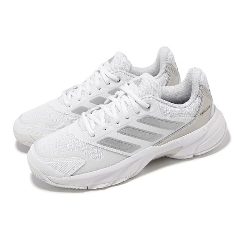 ADIDAS 愛迪達 網球鞋 CourtJam Control 3 W 女鞋 白 銀 緩衝 抓地 運動鞋 ID2457