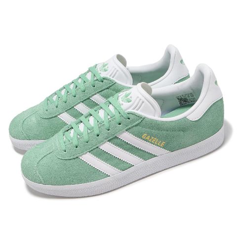 adidas 愛迪達 休閒鞋 Gazelle W 女鞋 綠 白 麂皮 三條紋 復古 HQ4410