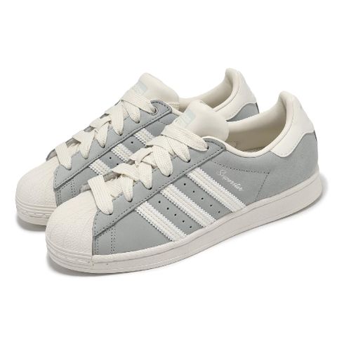 ADIDAS 愛迪達 休閒鞋 Superstar W 女鞋 灰 白 貝殼頭 三葉草 IE3038