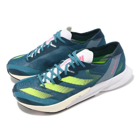 adidas 愛迪達 慢跑鞋 Adizero Adios 8 W 女鞋 湖水藍 綠 超輕量 緩震 運動鞋 HP9722