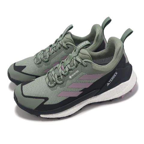 adidas 愛迪達 戶外鞋 Terrex Free Hiker 2 Low GTX 女鞋 紫 綠 防水 抓地 IE5100