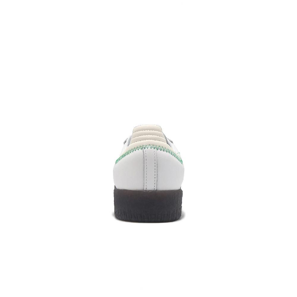 adidas 愛迪達   休閒鞋 Sambae W 女鞋 白 綠 厚底 皮革 低筒 麂皮 德訓鞋 IE9105