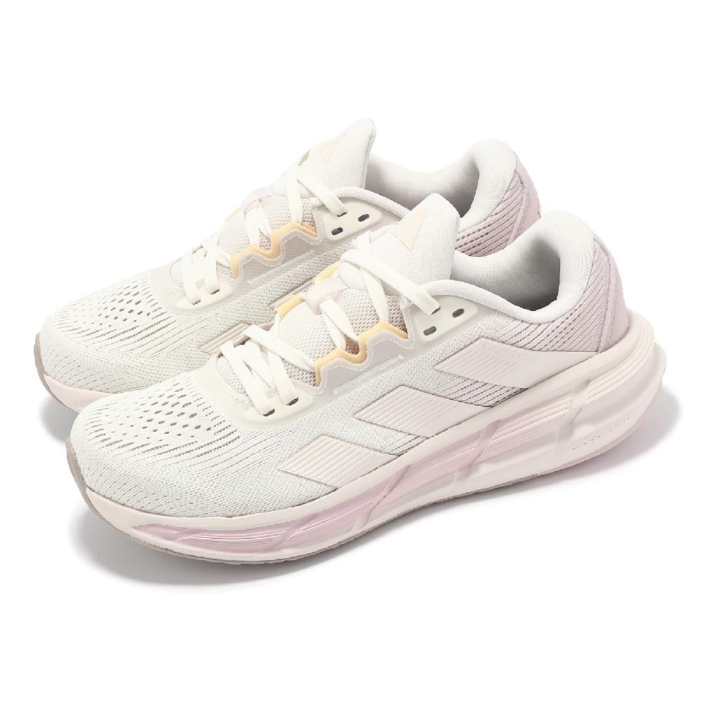 ADIDAS 愛迪達   慢跑鞋 Questar 3 W 女鞋 米白 粉 緩衝 透氣 運動鞋 ID8741