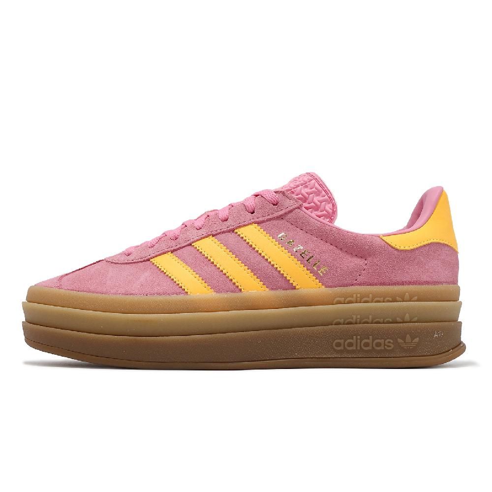 ADIDAS 愛迪達   休閒鞋 Gazelle Bold W 女鞋 粉紅 黃 厚底 麂皮 IF4498