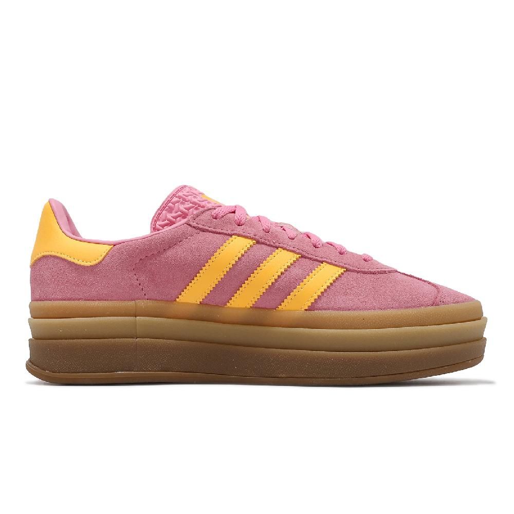 ADIDAS 愛迪達   休閒鞋 Gazelle Bold W 女鞋 粉紅 黃 厚底 麂皮 IF4498