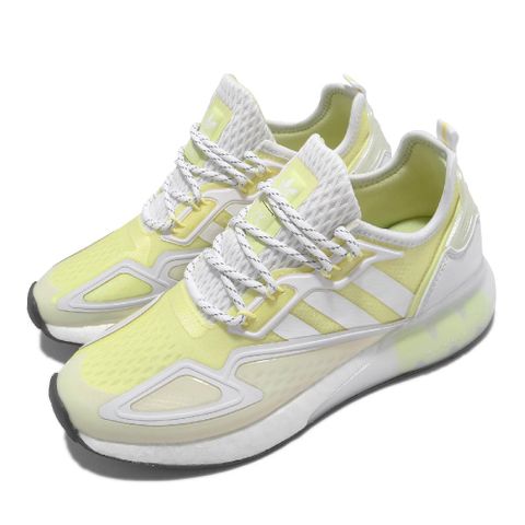 ADIDAS 愛迪達 休閒鞋 ZX 2K BOOST W 女鞋 白 黃 輕量 透氣 運動鞋 GX2711