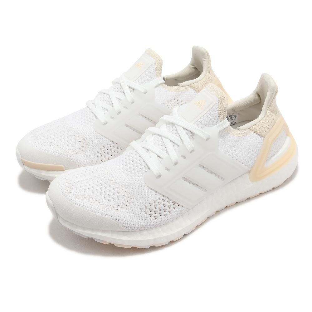 ADIDAS 愛迪達   慢跑鞋 Ultraboost 19.5 DNA W 女鞋 白 橘 針織鞋面 緩震 運動鞋  GZ6469