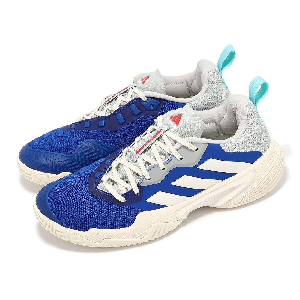 ADIDAS 愛迪達   網球鞋 Barricade W 女鞋 藍 米白 緩衝 抓地 運動鞋 ID1555