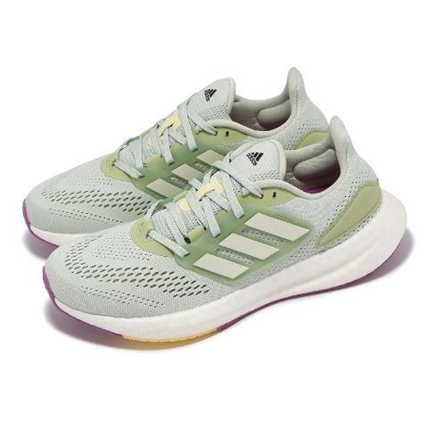 ADIDAS 愛迪達 慢跑鞋 Pureboost 22 W 女鞋 綠 白 緩衝 BOOST 運動鞋 HQ1465