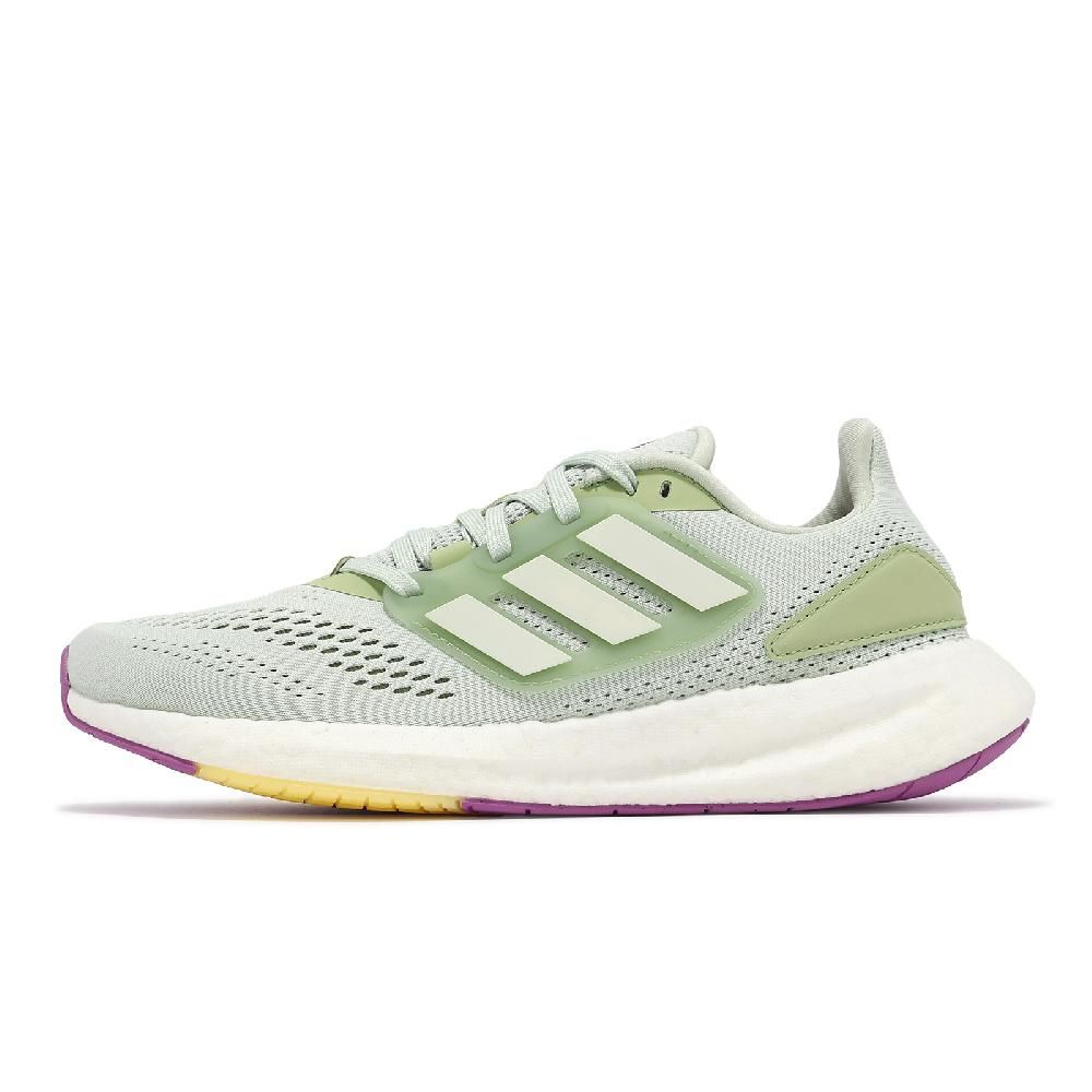 ADIDAS 愛迪達   慢跑鞋 Pureboost 22 W 女鞋 綠 白 緩衝 BOOST 運動鞋 HQ1465