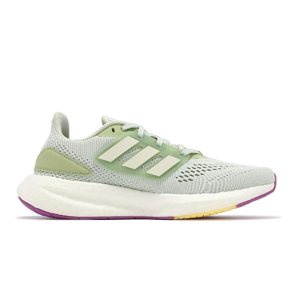 ADIDAS 愛迪達   慢跑鞋 Pureboost 22 W 女鞋 綠 白 緩衝 BOOST 運動鞋 HQ1465