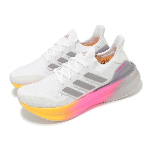 ADIDAS 愛迪達 慢跑鞋 Ultraboost 5 W 女鞋 白 粉橘 緩衝 BOOST 輪胎大底 運動鞋 ID8840