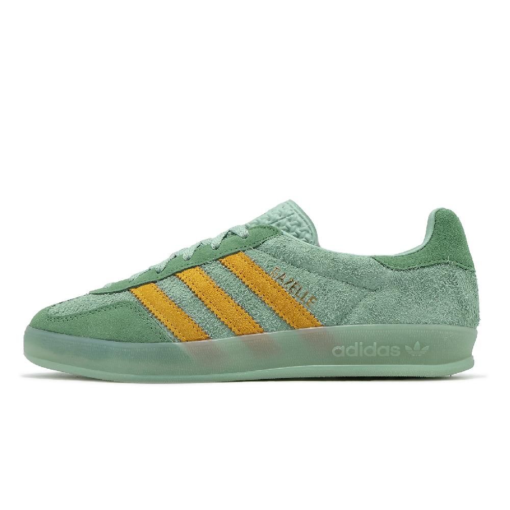 ADIDAS 愛迪達 休閒鞋 Gazelle Indoor W 女鞋 綠 黃 麂皮 三條紋 復古 IG6783