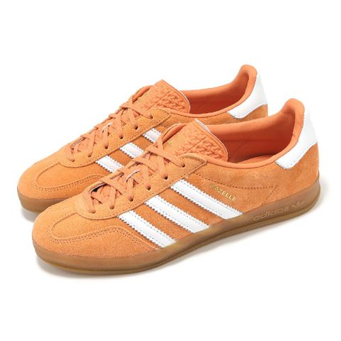 ADIDAS 愛迪達 休閒鞋 Gazelle Indoor W 女鞋 日落橘 白 膠底 復古 三條紋 JI2586