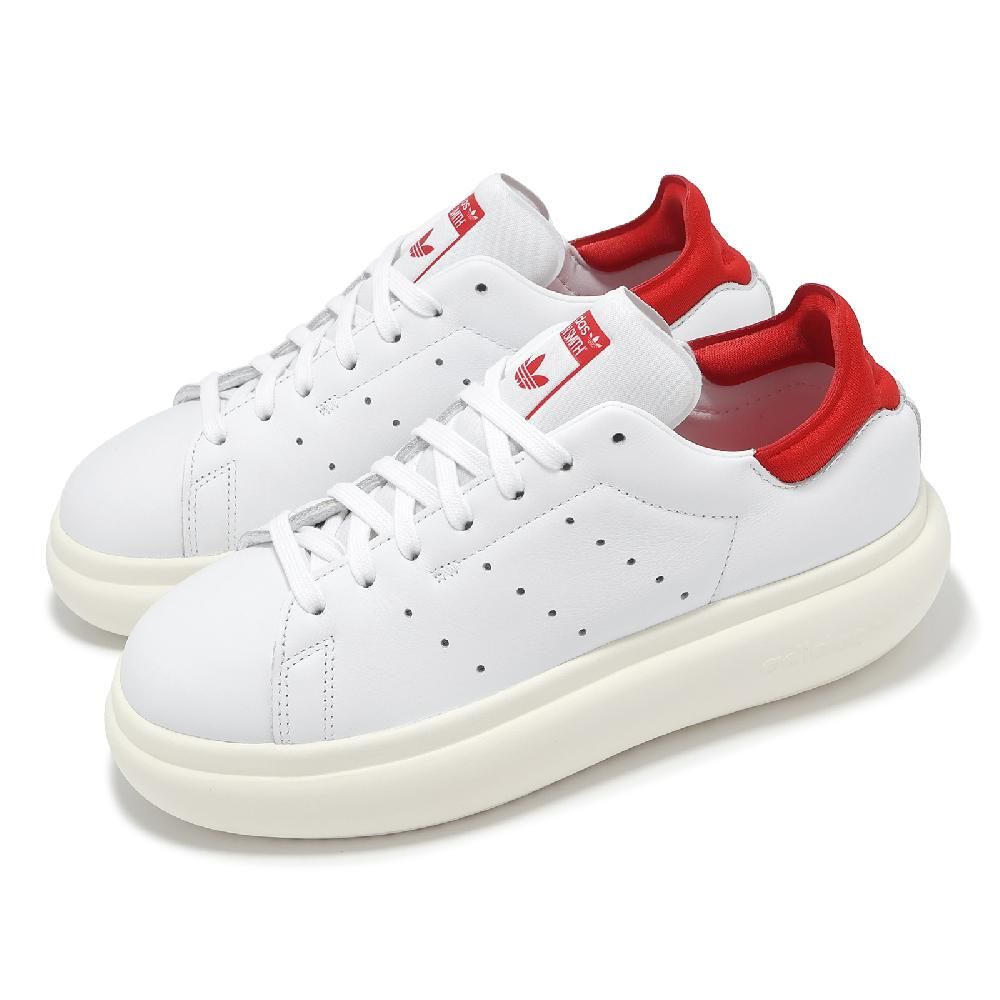 ADIDAS 愛迪達 adidas 愛迪達 休閒鞋 Stan Smith PF W 女鞋 白 紅 厚底 增高 小白鞋 史密斯 IE0452