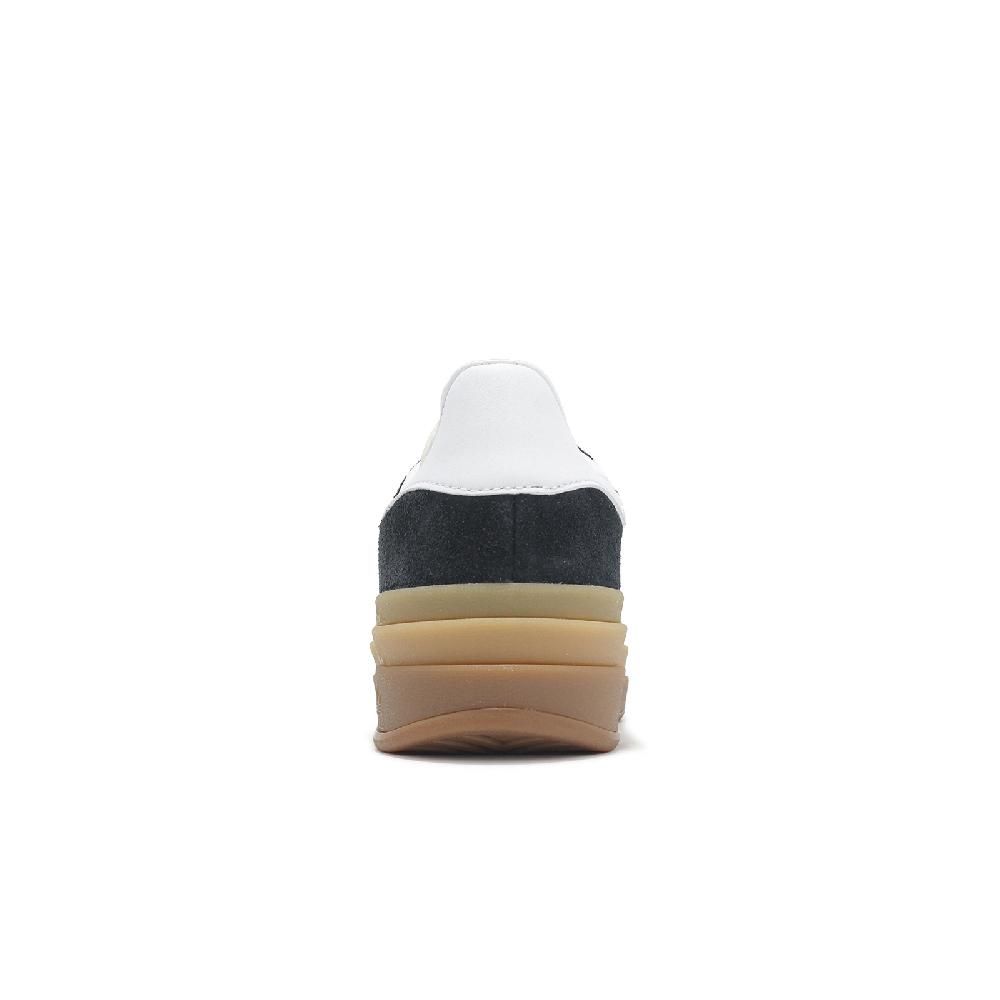 adidas 愛迪達 adidas 愛迪達 休閒鞋 Gazelle Bold W 女鞋 黑 白 厚底 增高 復古 麂皮 拼接 IE0876