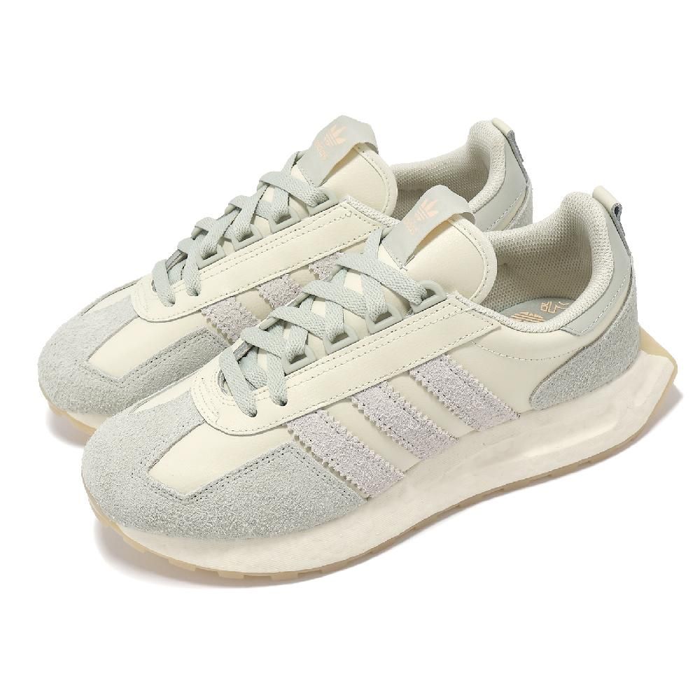 ADIDAS 愛迪達 adidas 愛迪達 休閒鞋 Retropy E5 W 女鞋 米白 綠 Boost 緩衝 麂皮 拼接 復古 ID8292