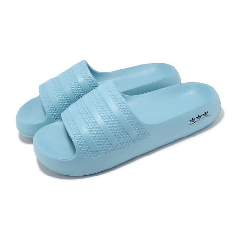 ADIDAS 愛迪達 adidas 愛迪達 拖鞋 Adilette Ayoon W 女鞋 藍 一體式 厚底 涼拖鞋 IE5623