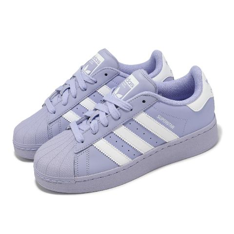 ADIDAS 愛迪達 adidas 愛迪達 休閒鞋 Superstar XLG W 女鞋 紫 白 皮革 厚底 貝殼頭 三葉草 ID5735