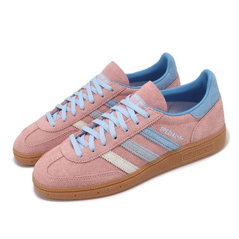 ADIDAS 愛迪達 adidas 愛迪達 休閒鞋 Handball Spezial W 女鞋 粉 藍 麂皮 復古 膠底 IG1974