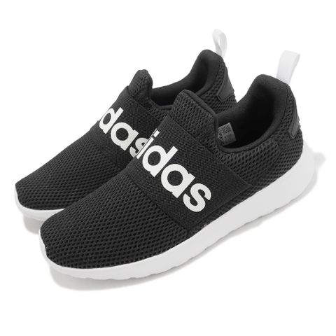 Adidas 慢跑鞋 Lite Racer Adapt 4.0 K 中童 大童 免鞋帶 多功能 運動鞋 黑 白 Q47207
