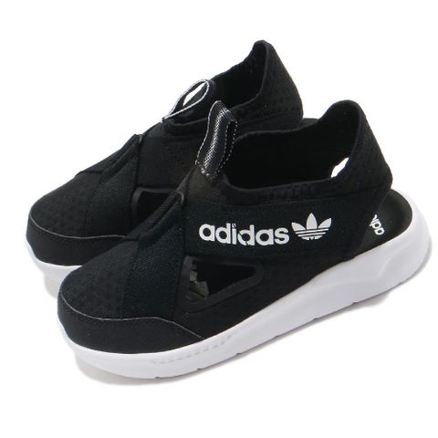 adidas 愛迪達 童鞋 360 Sandal C 黑 白 三葉草 中童鞋 4-7歲 小朋友 涼鞋 FX4946