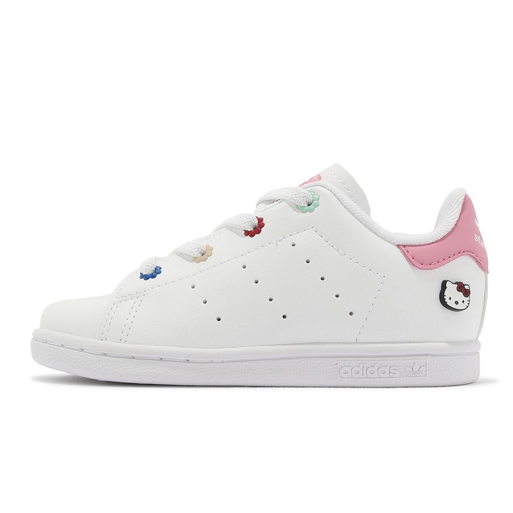 ADIDAS 愛迪達   x Hello Kitty 童鞋 Stan Smith EL I 小童 幼童 白 粉 聯名 ID7232