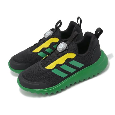 adidas 愛迪達 慢跑鞋 ActiveFlex BOA 3.0 K 中童 黑綠 小朋友 緩衝 旋鈕鞋帶 運動鞋 IG3528