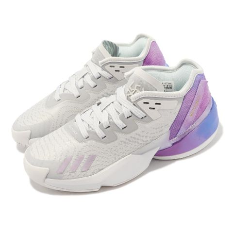 adidas 愛迪達 籃球鞋 D.O.N. Issue 4 J 大童鞋 女鞋 灰 紫 藍 渲染 Dream it 米契爾 HR1785