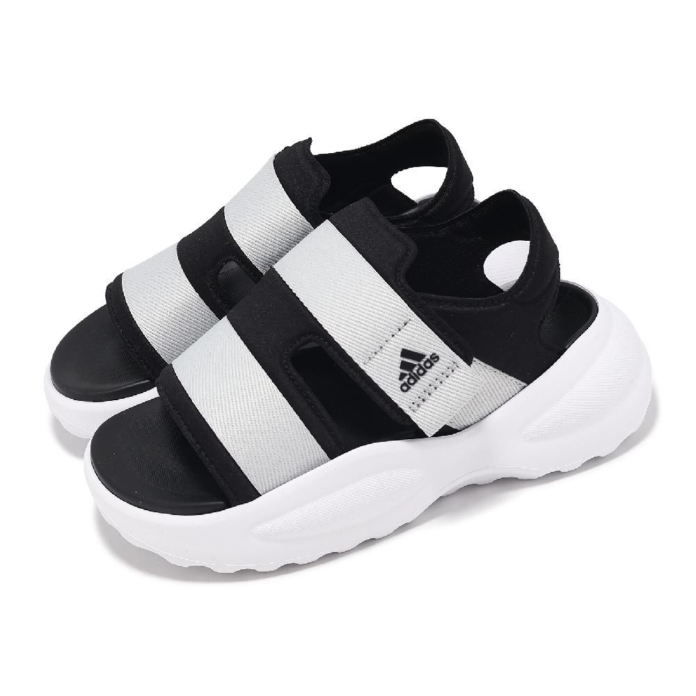 ADIDAS 愛迪達   涼拖鞋 Mehana Sandal Kids 中童 灰黑 小朋友 緩衝 魔鬼氈 涼鞋 休閒鞋 ID7910