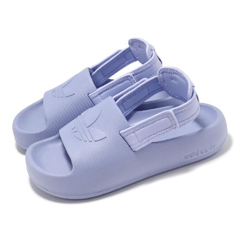 adidas 愛迪達 涼拖鞋 ADIFOM Adilette J 大童 女鞋 藍紫 一體式 緩衝 厚底 IG8428